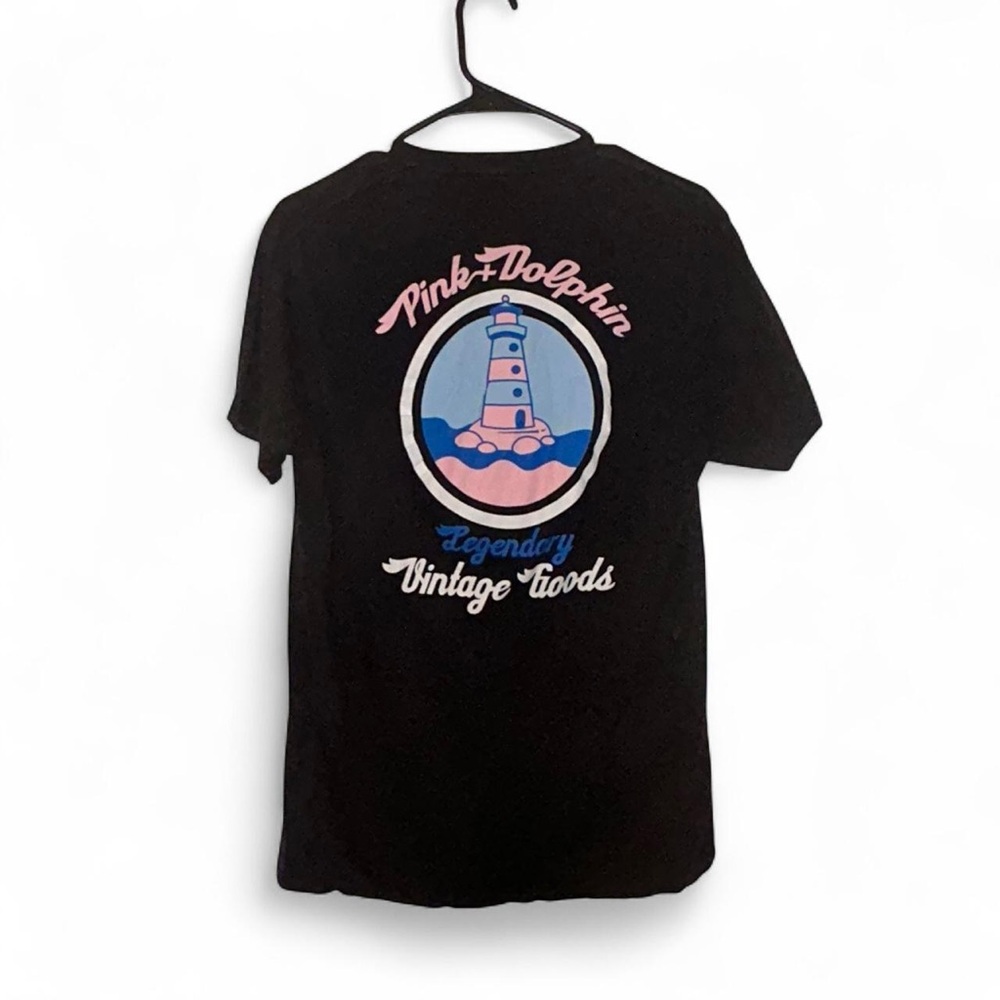 Pink Dolphin Graphic Tee Womens Size Medium